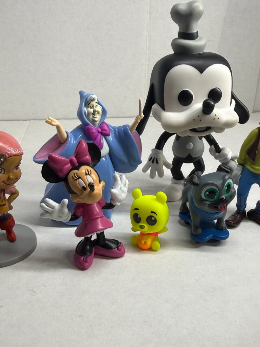 Disney Toy Figure Lot Goofy Fairy God mother Minnie POP Various Plastic